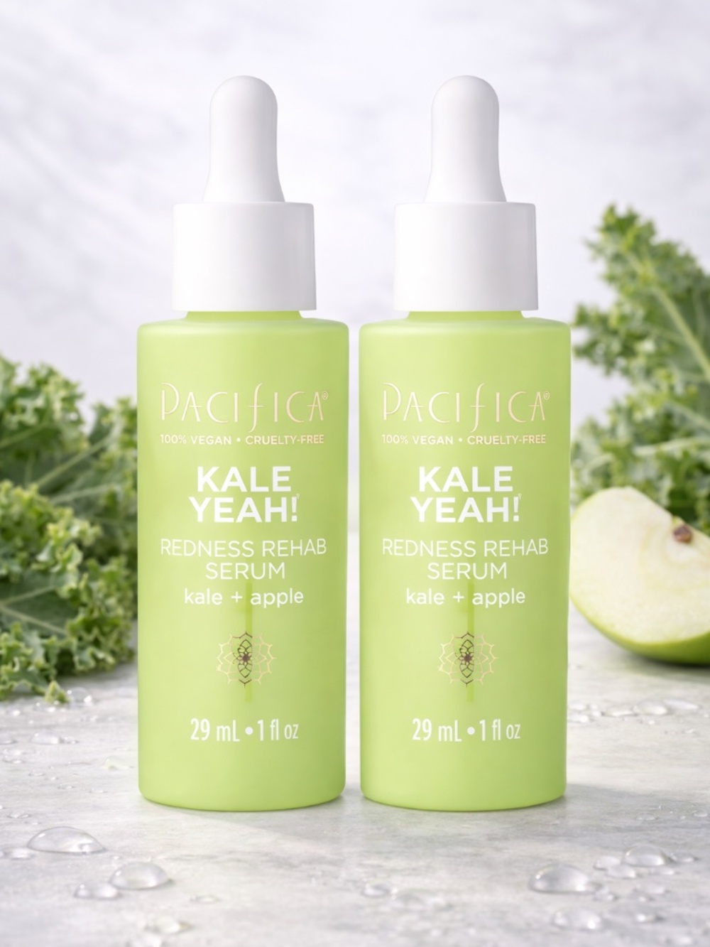 Pacifica Kale Yeah Redness Rehab Serum 2pc 1oz Niacinamide Vegan Skincare